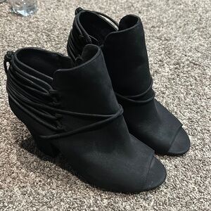 Jessica Simpson suade open toe boot. New condition, worn once.